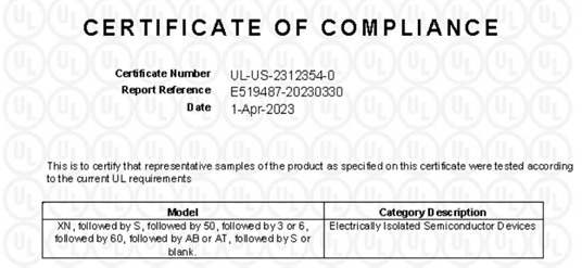芯能IPM23全系列产品已通过UL1557认证_深圳芯能半导体手艺有限公司